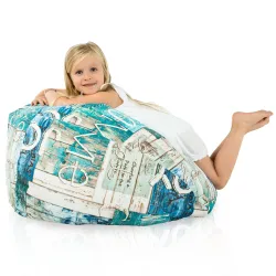 Pouf Poire L pour enfants - Tissu Imprimé Premium – vue 112