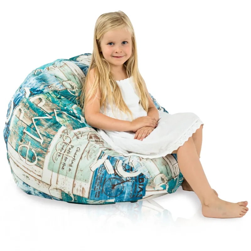 Pouf Poire L pour enfants - Tissu Imprimé Premium – vue 110