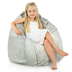 Pouf Poire L pour enfants - Tissu Imprimé Premium – vue 83