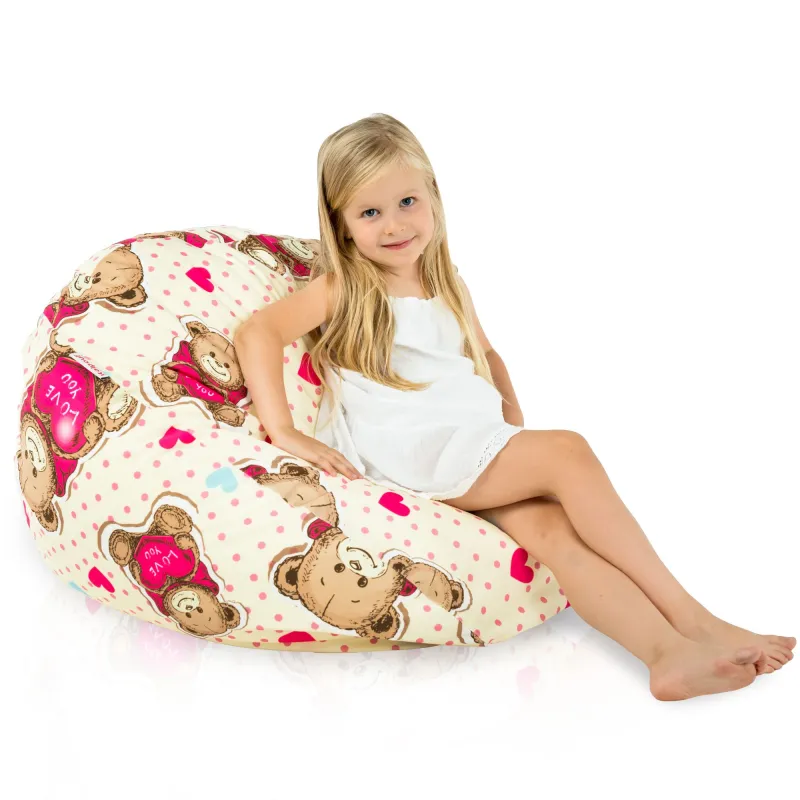 Pouf Poire L pour enfants - Tissu Imprimé Premium – vue 77