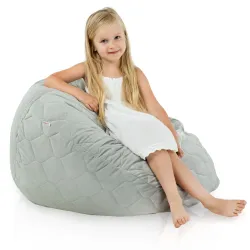 Pouf Poire L pour enfants - Velours Soft – vue 64