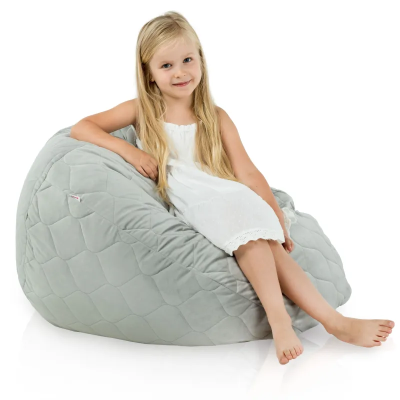 Pouf Poire L pour enfants - Velours Soft – vue 64
