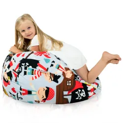 Pouf Poire L pour enfants - Tissu Imprimé Premium – vue 65