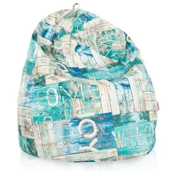Pouf Poire - Tissu Imprimé Premium