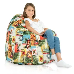 Pouf Poire XL Standard - Tissu Imprimé Premium – vue 77