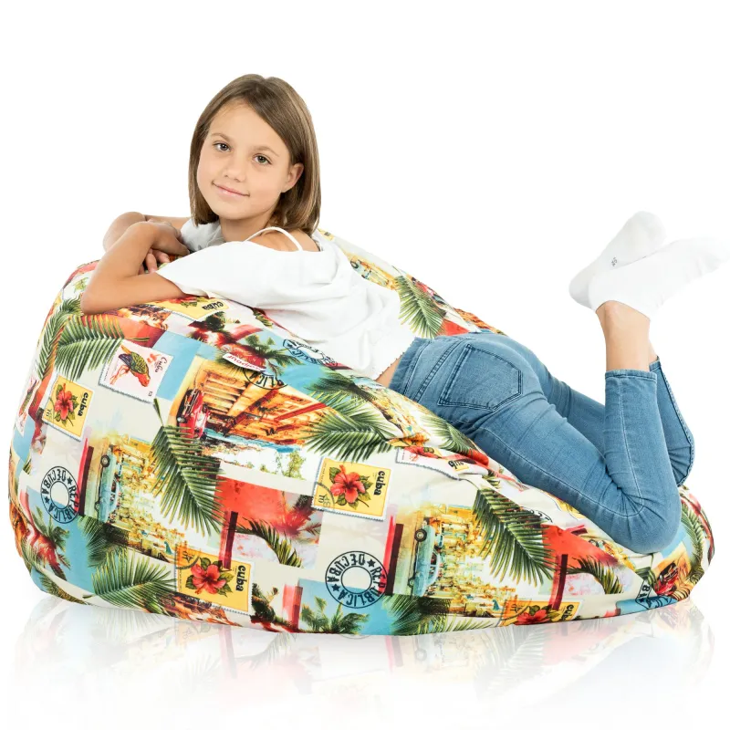 Pouf Poire XL Standard - Tissu Imprimé Premium – vue 116