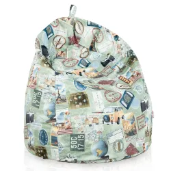 Pouf Poire - Tissu Imprimé Premium
