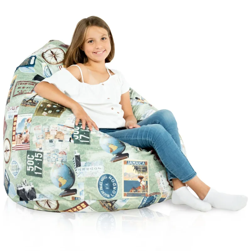 Pouf Poire XL Standard - Tissu Imprimé Premium – vue 74