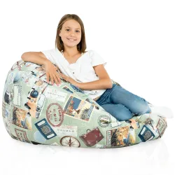 Pouf Poire XL Standard - Tissu Imprimé Premium – vue 91