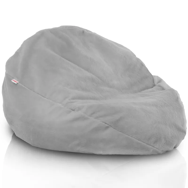 Pouf Yeti gris au style moderne, parfait pour les intérieurs contemporains