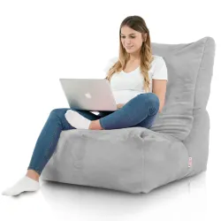 Pouf gris stylé pour salons contemporains