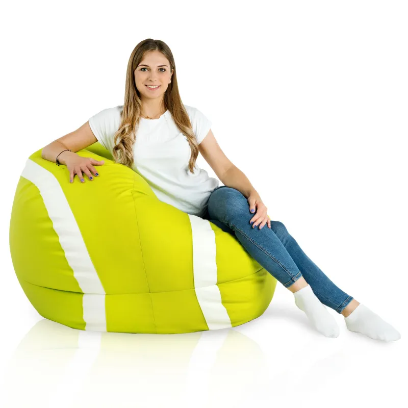 Pouf Fauteuil Lime Tennis - Simili-cuir – vue 2