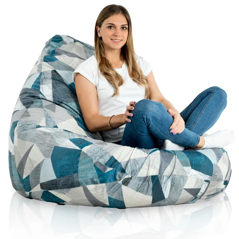 Confortable pouf abstrait pour la détente en extérieur