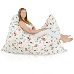 Grand coussin poire, parfait pour se détendre dans le salon