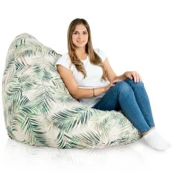 Pouf avec Dossier XXL Drop - Tissu Imprimé Premium – vue 51