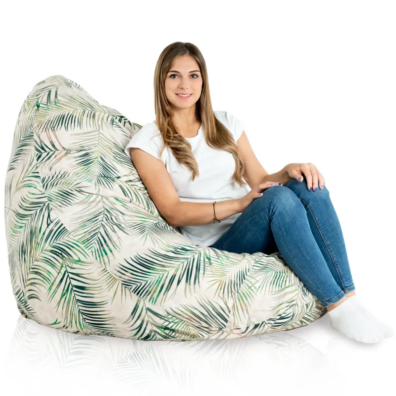 Pouf avec Dossier XXL Drop - Tissu Imprimé Premium – vue 51