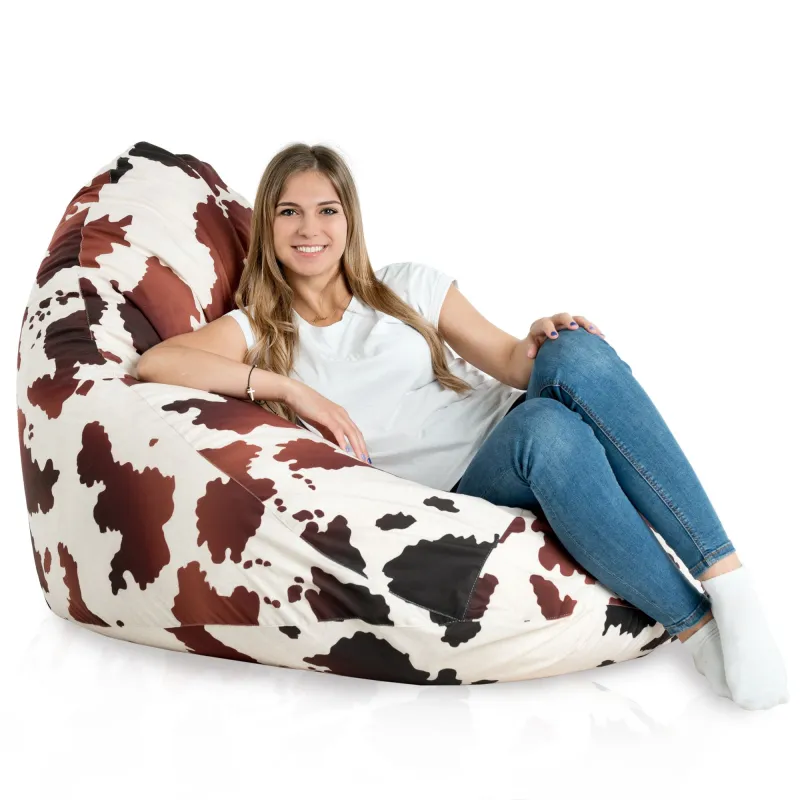 Pouf avec Dossier XXL Drop - Tissu Imprimé Premium – vue 46
