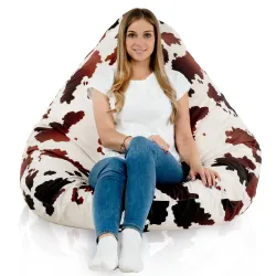 Pouf avec Dossier XXL Drop - Tissu Imprimé Premium – vue 65