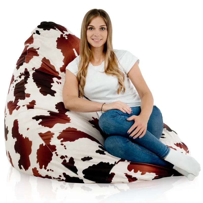 Pouf avec Dossier XXL Drop - Tissu Imprimé Premium – vue 74