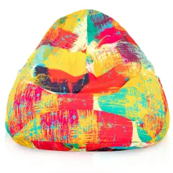 Pouf avec Dossier XXL Drop - Tissu Imprimé Premium – vue 68