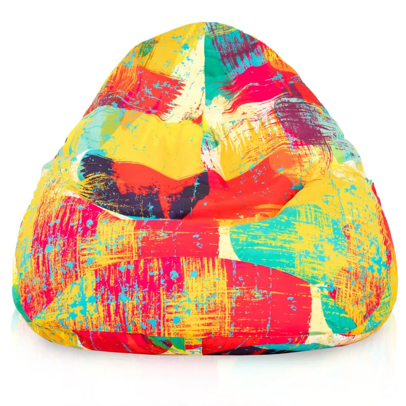 Pouf avec Dossier XXL Drop - Tissu Imprimé Premium – vue 68