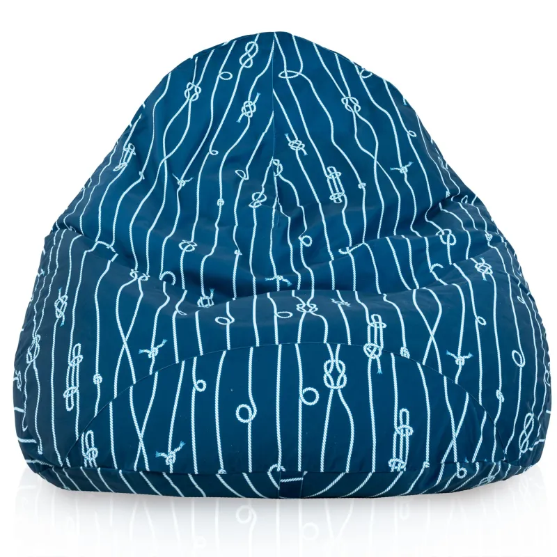 Pouf avec Dossier XXL Drop - Tissu Imprimé Premium – vue 25