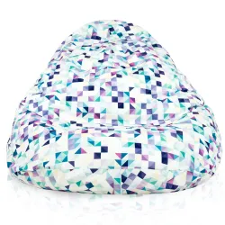 Pouf avec Dossier XXL Drop - Tissu Imprimé Premium – vue 20