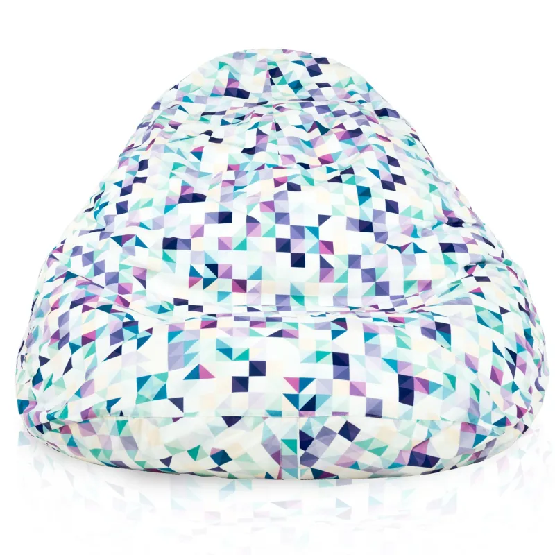 Pouf avec Dossier XXL Drop - Tissu Imprimé Premium – vue 20