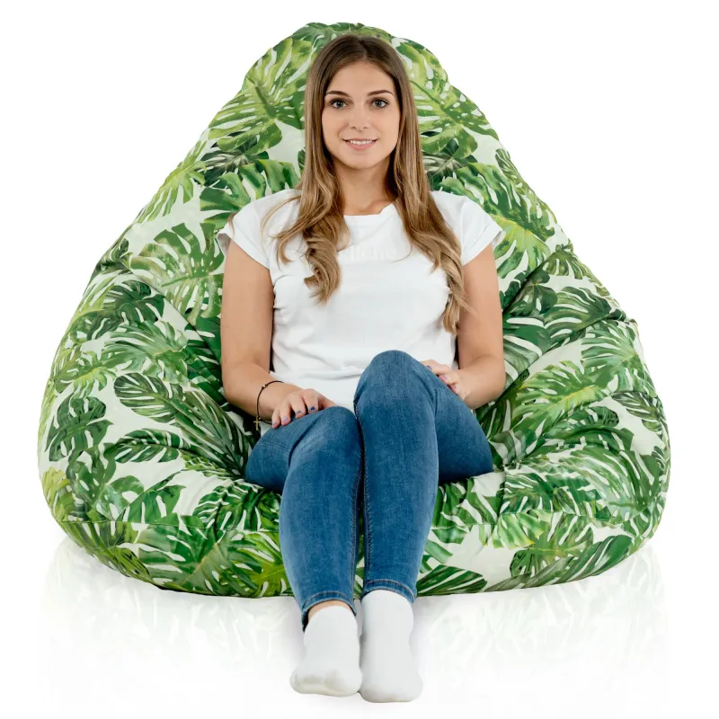 Pouf avec Dossier XXL Drop - Tissu Imprimé Premium – vue 71