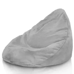 Pouf avec Dossier XXL Drop - Fausse Fourrure Yeti
