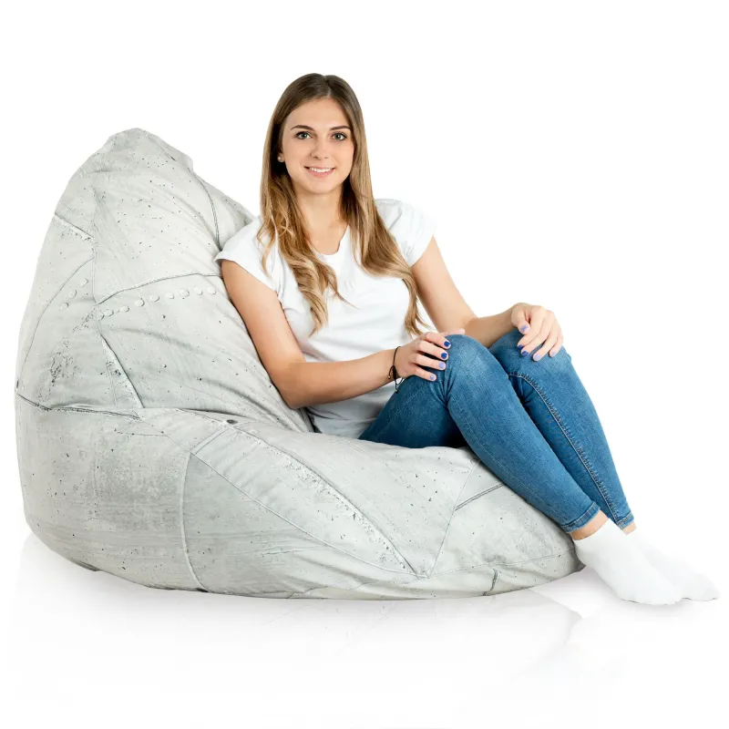 Pouf avec Dossier XXL Drop - Tissu Imprimé Premium – vue 42
