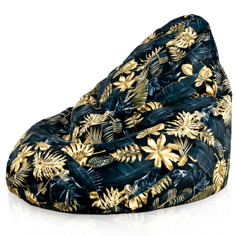 Pouf avec Dossier XXL Drop - Tissu Imprimé Premium – vue 7