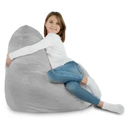 Fauteuil Pouf Siège de Sol Smart Porto - Fausse Fourrure Yeti – vue 4