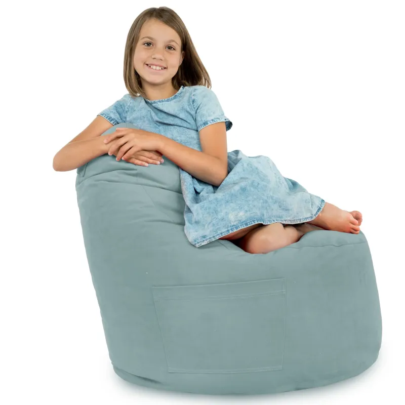 Fauteuil Pouf Siège de Sol Smart Porto - Velours Soft – vue 44