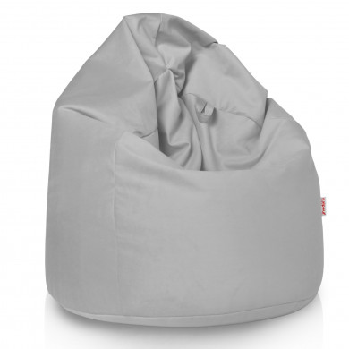 Gris clair Pouf Poire velours