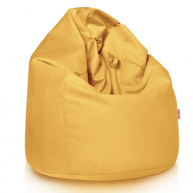Jaune moutarde Pouf Poire velours