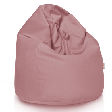 Rose poudré Pouf Poire velours