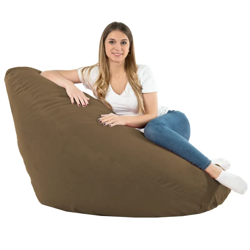 Pouf avec Dossier XXL Drop - Velours Soft – vue 48