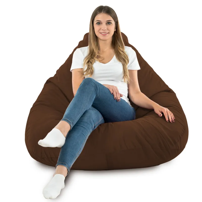 Pouf avec Dossier XXL Drop - Velours Soft – vue 69