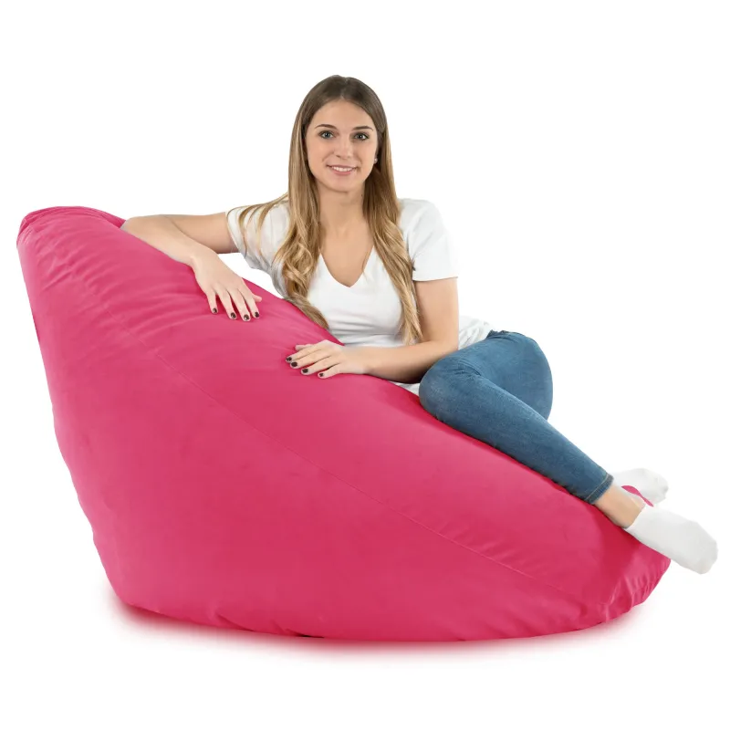 Pouf avec Dossier XXL Drop - Velours Soft – vue 50