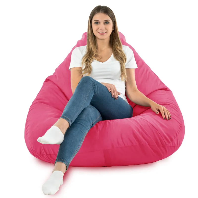 Pouf avec Dossier XXL Drop - Velours Soft – vue 70