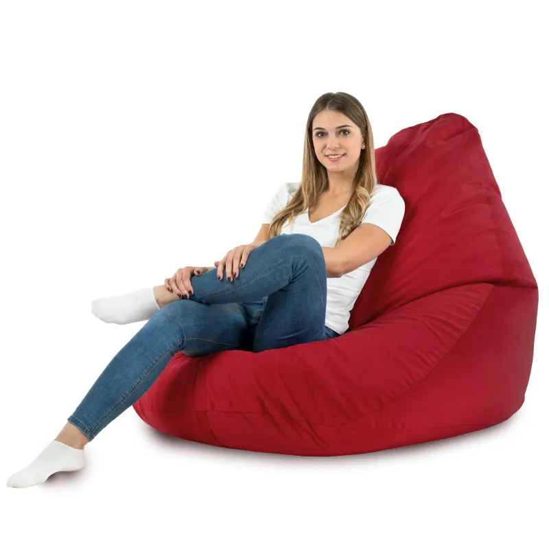 Pouf avec Dossier XXL Drop - Velours Soft – vue 32