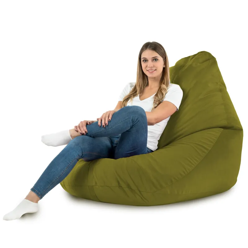 Pouf avec Dossier XXL Drop - Velours Soft – vue 33