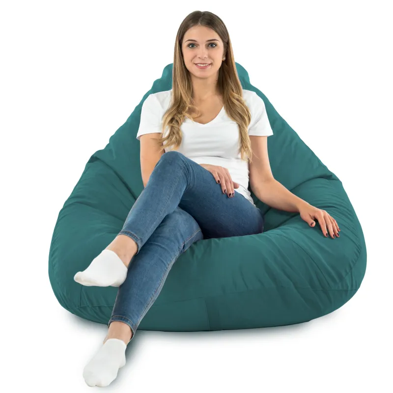 Pouf avec Dossier XXL Drop - Velours Soft – vue 74