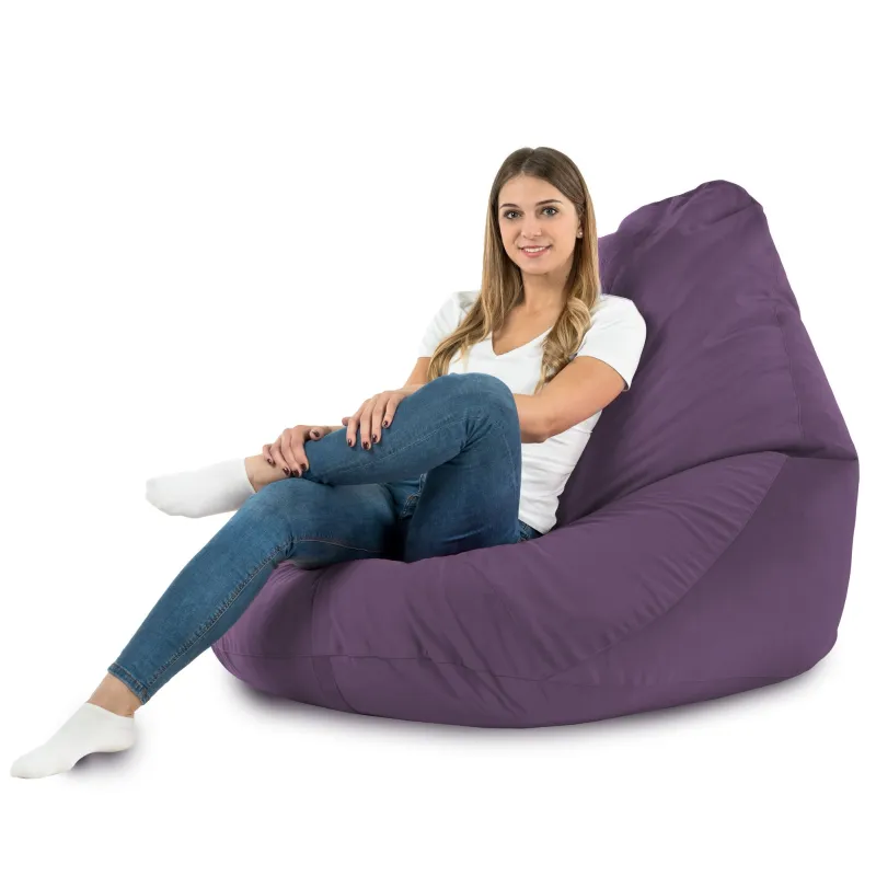 Pouf avec Dossier XXL Drop - Velours Soft – vue 35