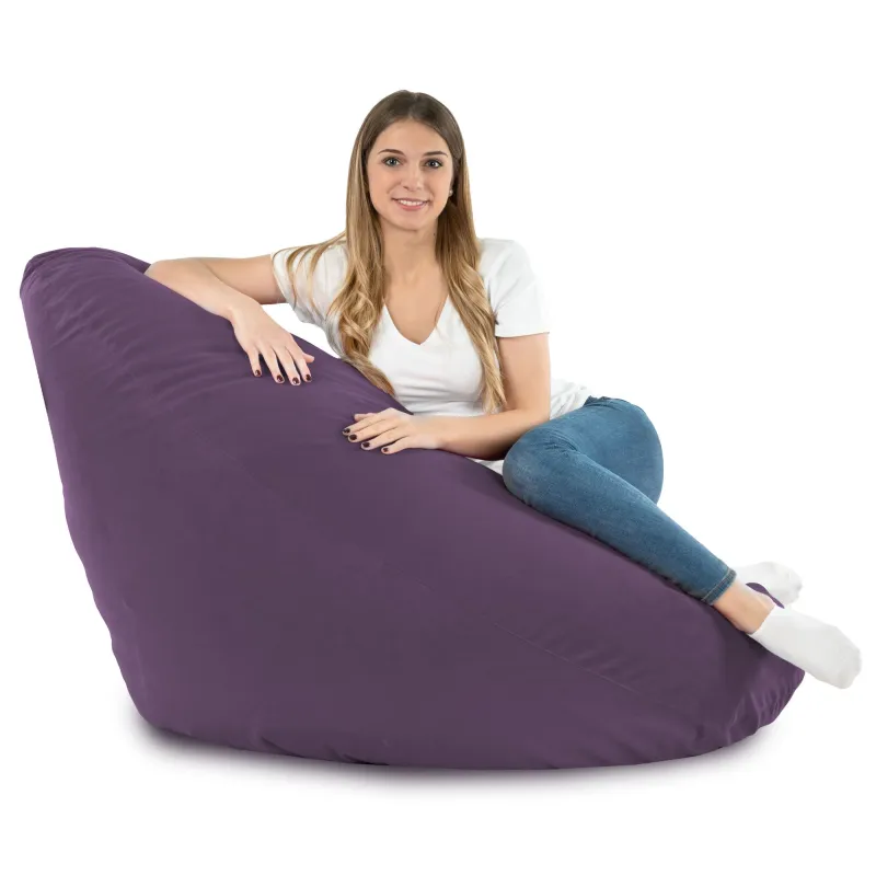 Pouf avec Dossier XXL Drop - Velours Soft – vue 55