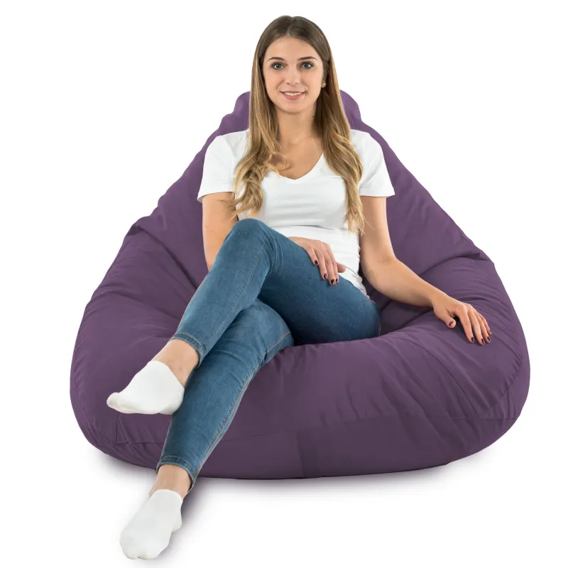 Pouf avec Dossier XXL Drop - Velours Soft – vue 75