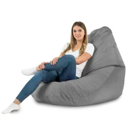 Pouf avec Dossier XXL Drop - Velours Soft – vue 36