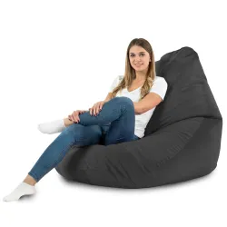 Pouf avec Dossier XXL Drop - Velours Soft – vue 37