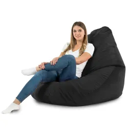 Pouf avec Dossier XXL Drop - Velours Soft – vue 38